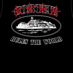 Corteiz 4 Starz Alcatraz T-Shirt Schwarz