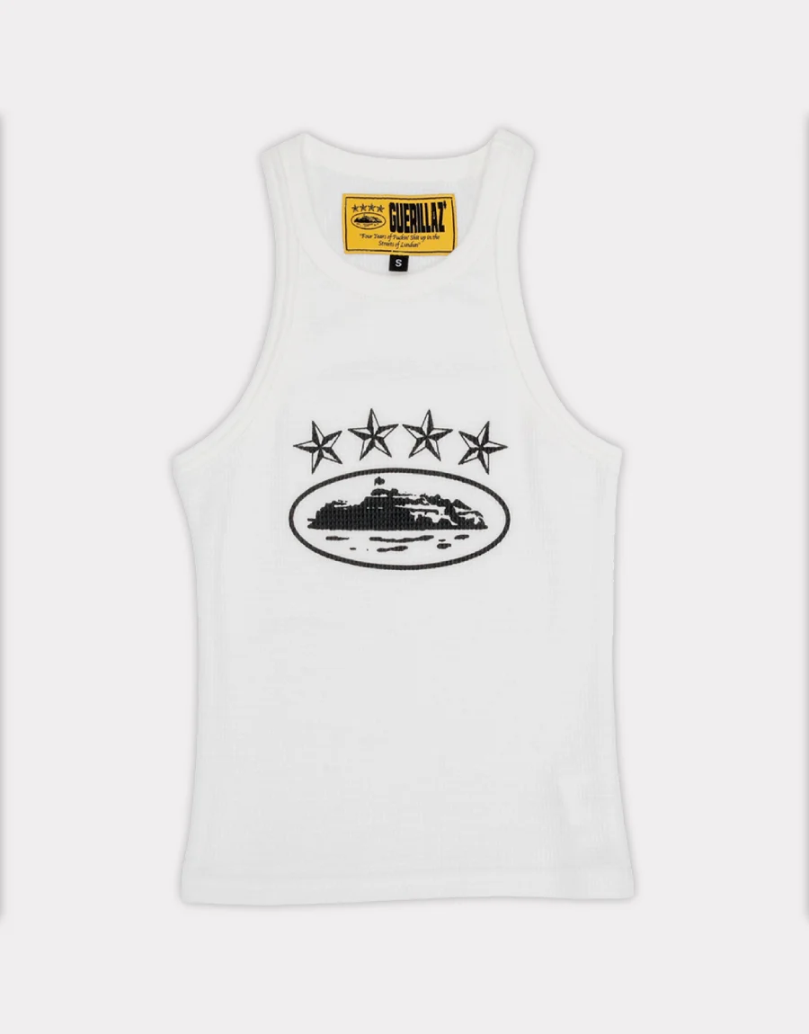 Corteiz-4Starz-Alcatraz-Tanktop-Weis-Damen-2 Corteiz 4Starz Alcatraz Tanktop Weiß Damen