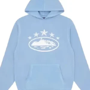 Corteiz 5 Starz Alcatraz Hoodie Baby blau