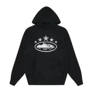 Corteiz 5 Starz Alcatraz Hoodie Schwarz