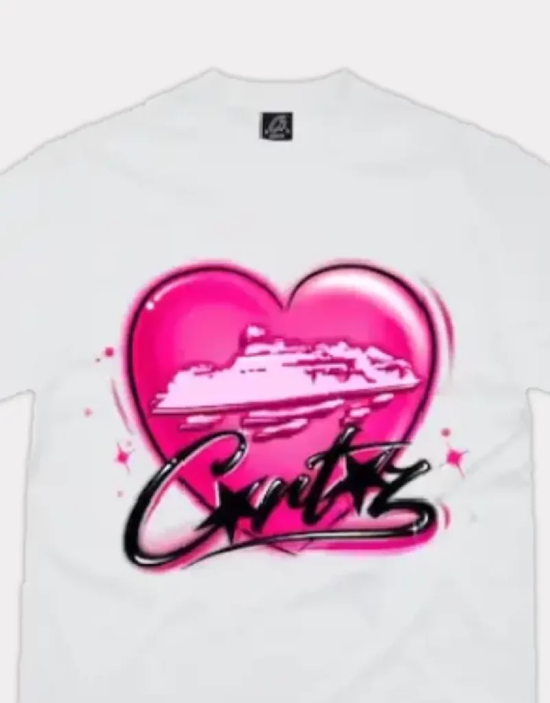 Corteiz Alcatraz Herz T-Shirt Weiß