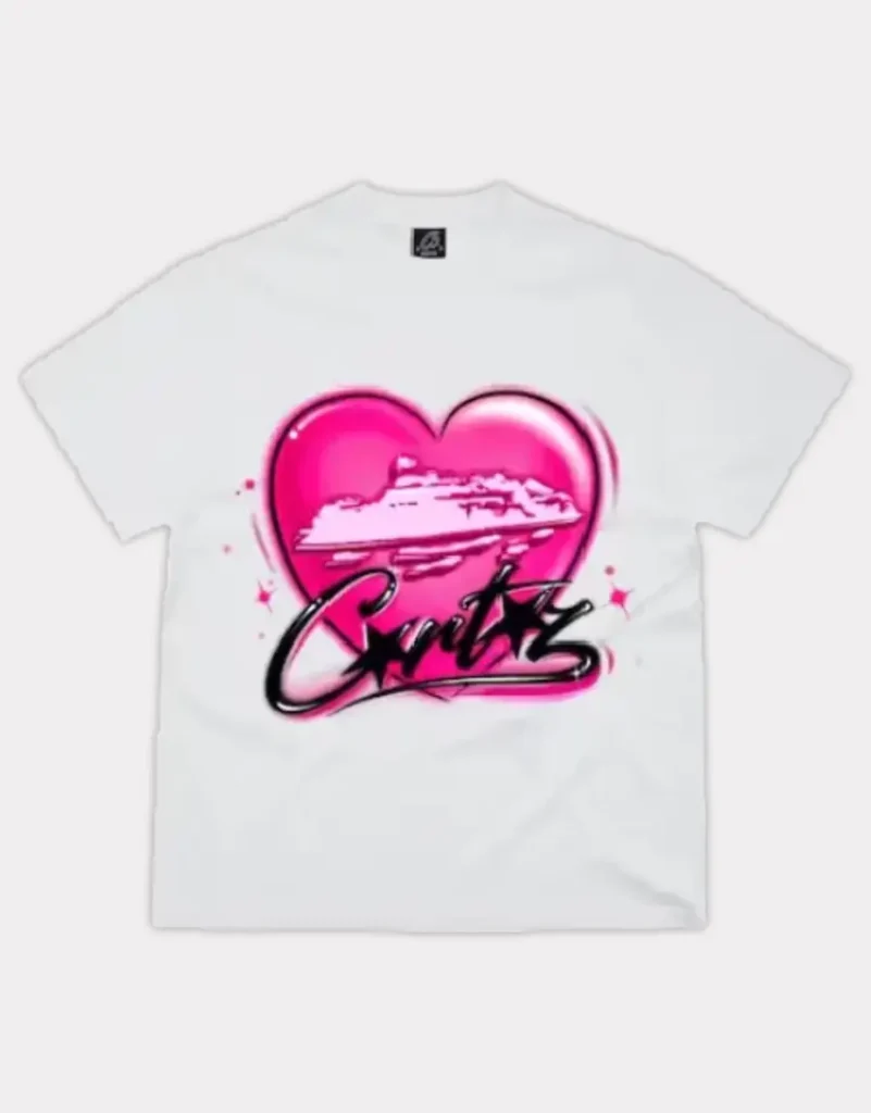 Corteiz Alcatraz Herz T-Shirt Weiß
