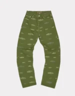 Corteiz Alcatraz Khaki Gemusterte Jogging Hose