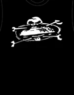 Corteiz Alcatraz Totenkopf T-Shirt Schwarz