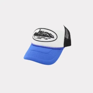 Corteiz Alcatraz Trucker Hat Schwarz/Royal