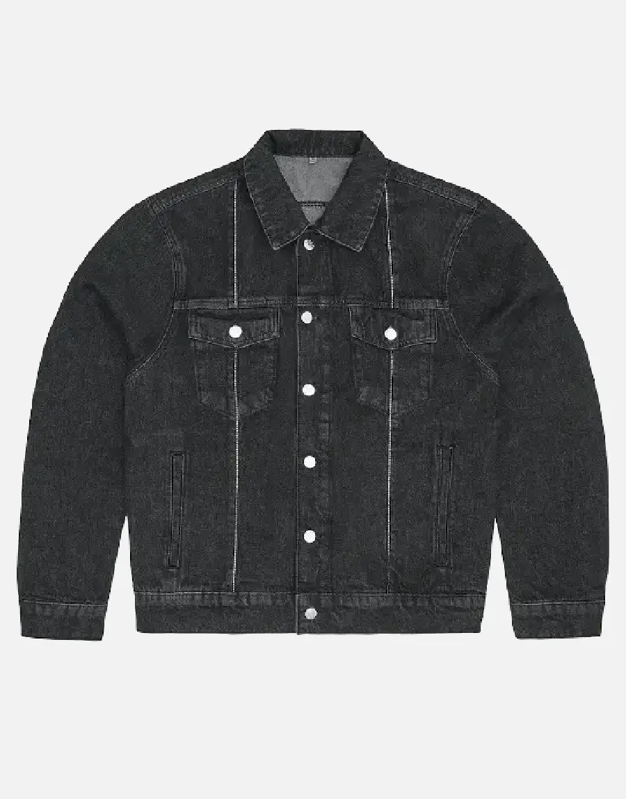 Corteiz-C-Star-Stitch-Down-Jeans-Jacke-Schwarz-1 Corteiz C-Star Stitch-Down Jeans Jacket Schwarz