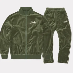 Corteiz VVS Samt Tracksuit Grün