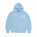 ISLAND PUFF PRINT ZIP HOODIE [BABY BLAU]