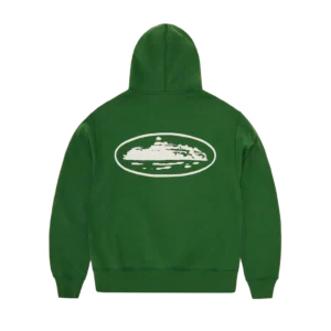 ISLAND PUFF PRINT ZIP HOODIE [GREEN]