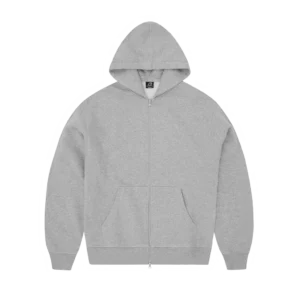 LUNDUN STITCH ZIP HOODIE [HEATHER GREY]